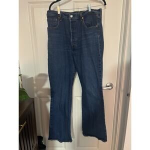 Levi's Premium Ribcage Bootcut Big E Dark Blue Jeans Size 32